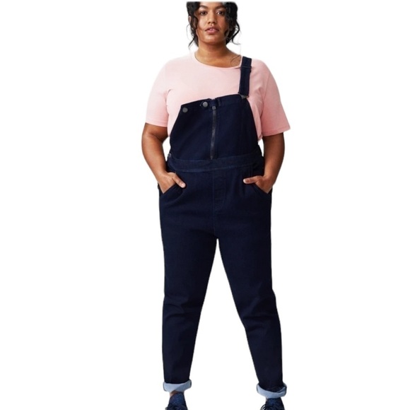 Universal Standard Olivia Denim Overalls In Dark Indigo Size XS / US Large - Picture 9 of 15